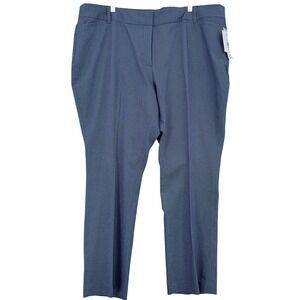 Amanda + Chelsea Contemporary Pant Women 22W Cotton Blend Navy White